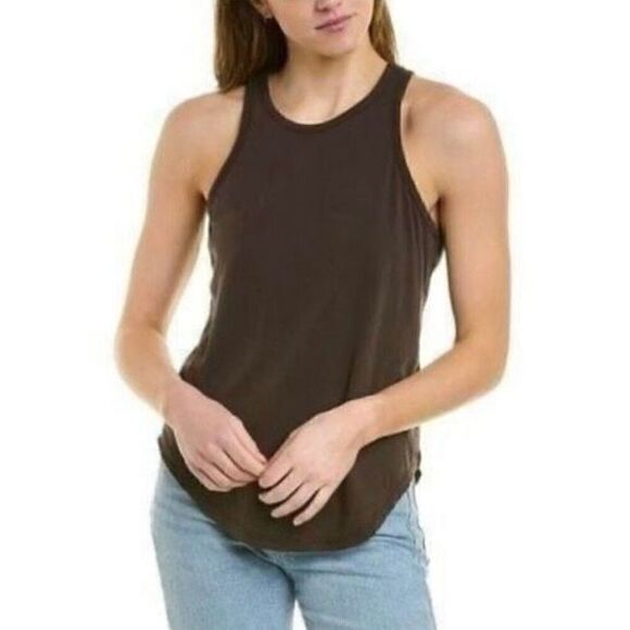 Chaser Recycled Vintage Jersey Shirttail Ruffle Racerback Tank - Picture 1 of 6